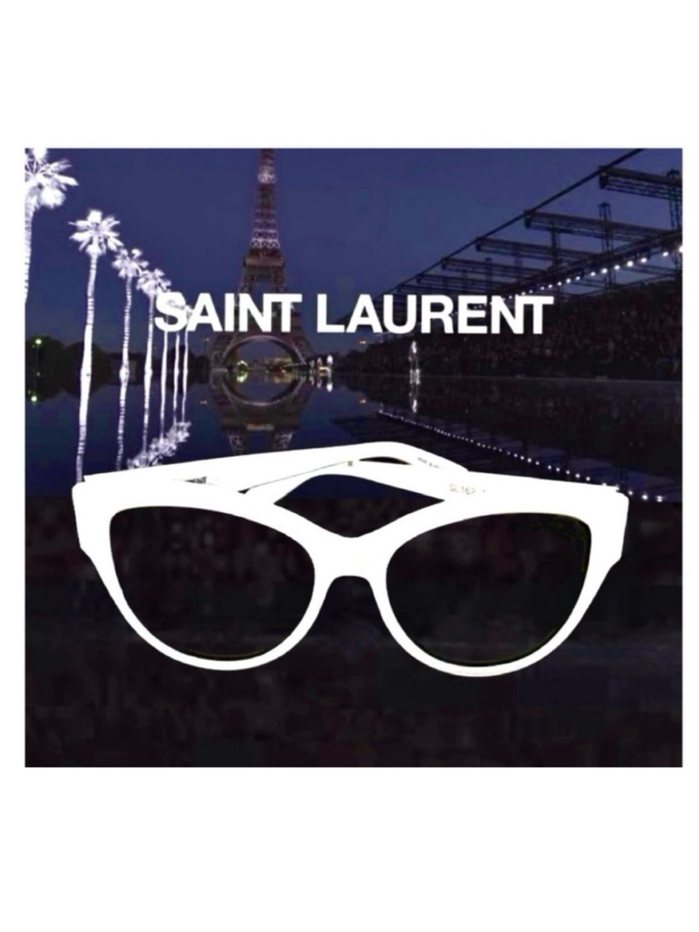 Yves Saint Laurent Sunglasses—White Frames w/Case